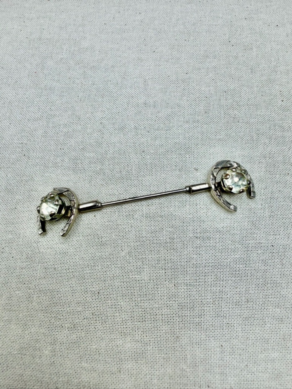 Vintage Silver Horseshoe Bar Pin #4SP